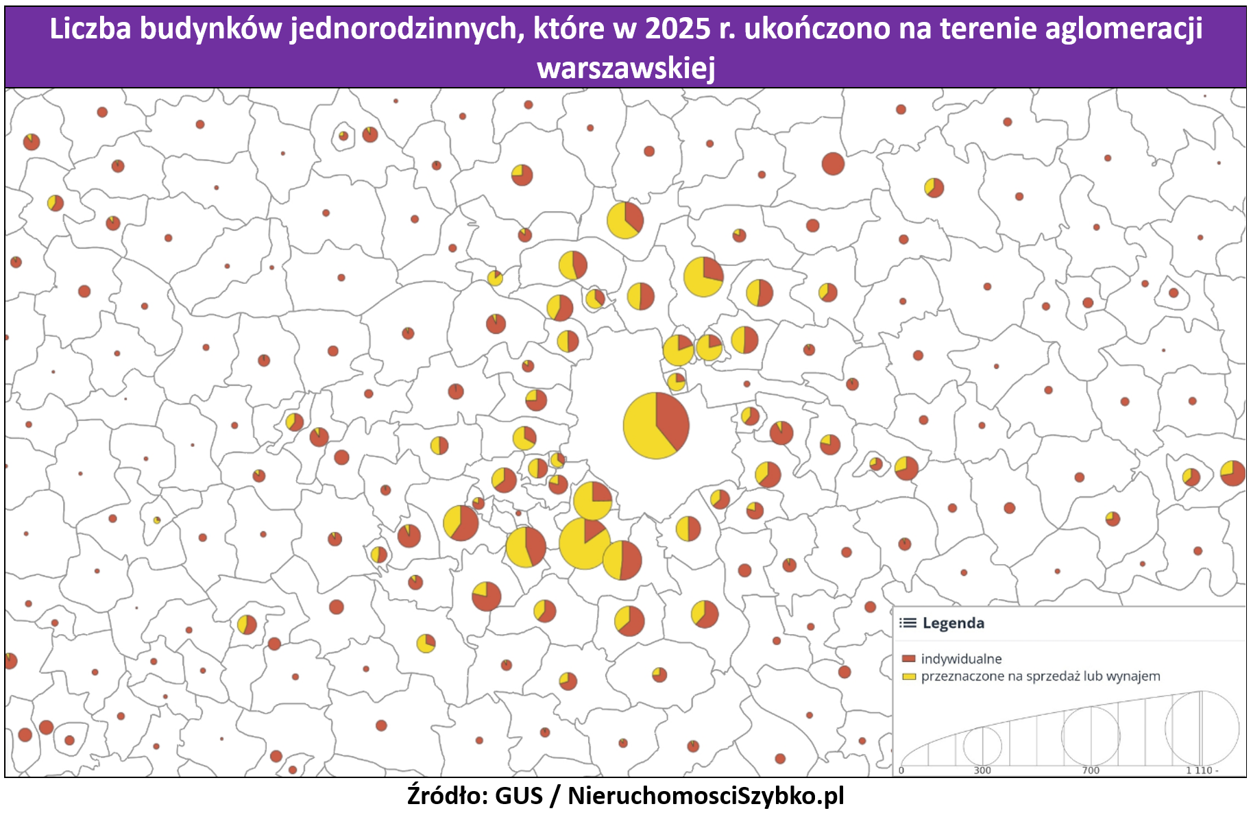 Domy pod Warszawą - gdzie buduje się najwięcej (mapa i ranking)?